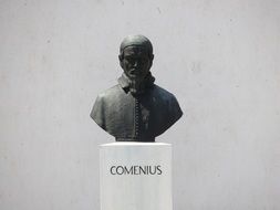 Bronze statue of the Comenius in Hungary