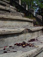 stone steps in a ghost town