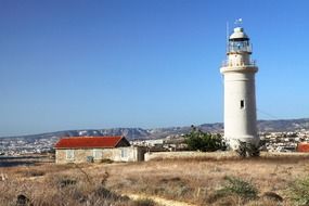 lighthouse on the coast of the sea