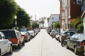 Lots of parked cars