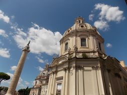 roman church under the clouds