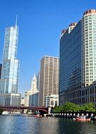 cityscape of chicago skyscrapers