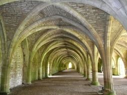 arched partitions in the building