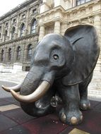 bronze statue of elephant in Vienna, Austria