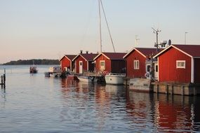 houses on a vanern lake