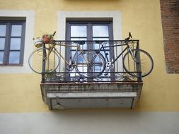 bicycles balcony