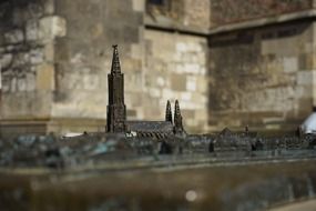 metal miniature model of Ulm Cathedral in Munster