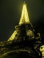 Night lights on the Eiffel Tower