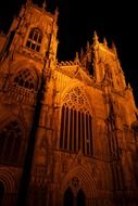Cathedral at night, england