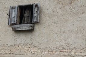 window of an old farm house