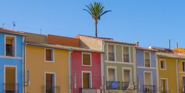 buildings with colored facades