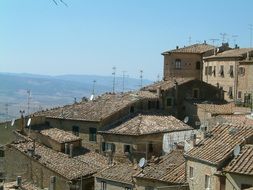 roofs of houses in tuscany