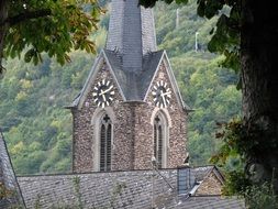 church clock on the tower in Neef