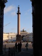 Alexander Column on Palace Square in St. Petersburg
