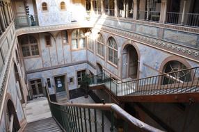 old building stairway, switzerland