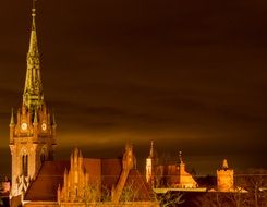 Cityscape of Bernau at night