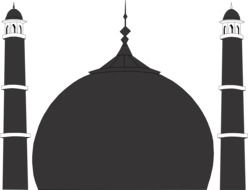 shadow of a dome with spiers in a mosque