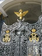 winter palace welded fence gate, russia, st petersburg