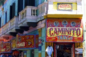 caminito tango, colorful facade, argentina, Buenos Aires