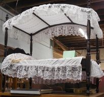 White doll bed