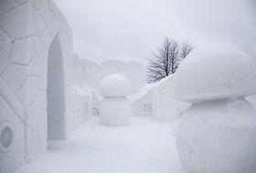 Landscape of Snowy town