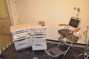 dentist cabinet in former government bunker, germany, ahrweiler