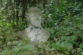 Rustic stone monument in a forest