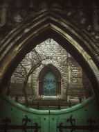 gate at the entrance to the religious cathedral in England