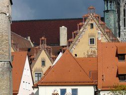 Brown roofs of buildings in the old city