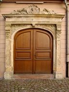 wooden door in the house