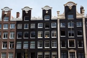 transitional facades in Amsterdam, Netherlands