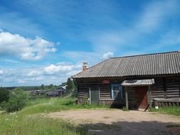 wooden building in Russia