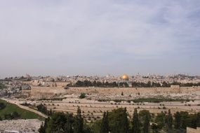 aerial view of the holy city, israel, Jerusalem