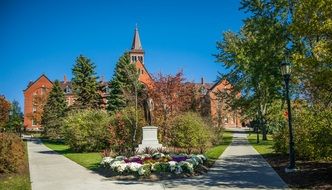 green garden of the University of Vermont