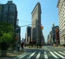 flat iron building in nyc in usa, manhattan