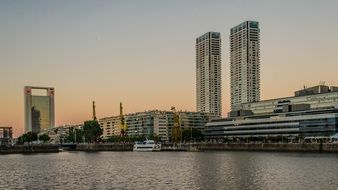 cityscape of puerto madero skyline, argentina, buenos aires