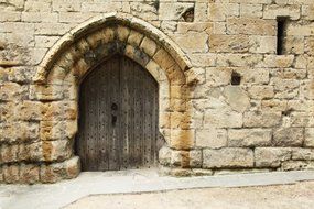 Doors in a stone arch