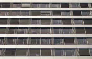 exterior of urban facade windows