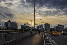 city at dusk