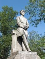 joseph uphues, stone statue at greenery, germany, berlin