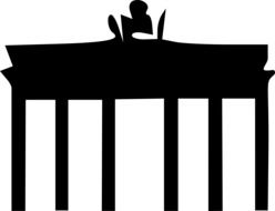 Black picture of Berlin's gate