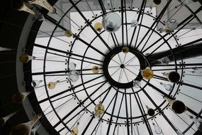 dome of gallery in Paris, France