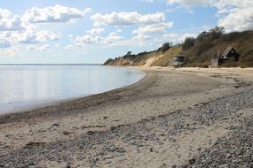 empty pebble beach at spring, denmark