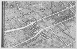 The map of Paris in 1739