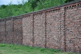 brick wall as a monument in poland