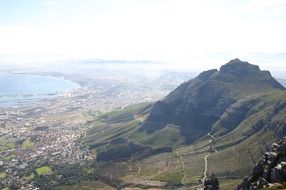 View of Cape Town from the Table Mountains