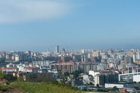 panoramic view of Coruna in Spain