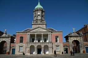 Castle with the dome in Dublin, Ireland