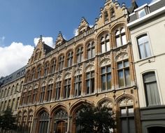 historical buildings in row, Belgium, Aantwerp