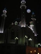 mosque in the dark in kazan